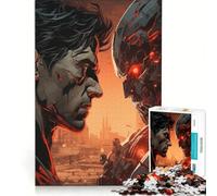 Rompecabezas de 1000 Piezas para Adolescentes El Hombre del Futuro contra la máquina, Juego de ingenio, decoración, Cada Pieza es única 38x52cm