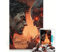 Rompecabezas de 1000 Piezas para Adolescentes El Hombre del Futuro contra la máquina, Juego de ingenio, decoración, Cada Pieza es única 38x26cm