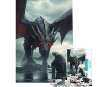 Rompecabezas de 1000 Piezas para Adolescentes El Jinete arrodillado Ante el dragón Diversión en casa Ideal para Toda la Familia Juegos Familiares Apto para Mayores de 14 años (50x75cm)
