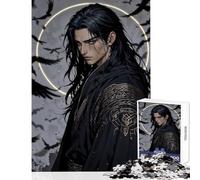 Rompecabezas de 1000 Piezas para Adolescentes El Juramento del Cuervo - Guerrero Oscuro Juguetes de Bricolaje Grandes Regalos y Juguetes Juego Educativo Ayuda a ejercitar el Cerebro tamaño 38x26cm