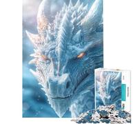 Rompecabezas de 1000 Piezas para Adolescentes El Legendario dragón de Hielo Pone a Prueba la Inteligencia Cerebral Juguetes adictivos Juegos educativos dificultad Alta Gran Regalo (Tamaño 75x50cm)