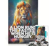Rompecabezas de 1000 Piezas para Adolescentes El león Corre más rápido Juegos relajantes Actividades Divertidas para Hacer en casa un Gran Regalo para los Amantes de los Videojuegos 38x52cm