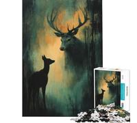 Rompecabezas de 1000 Piezas para Adolescentes El Llamado del Ciervo Juego práctico y adictivo Juguetes para Cultivar la Paciencia Regalos artísticos educativos Tamaño 75x50cm