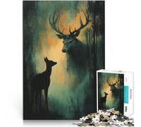 Rompecabezas de 1000 Piezas para Adolescentes El Llamado del Ciervo Juguete Educativo Intelectual descompresor Regalo Divertido 38x26cm