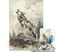 Rompecabezas de 1000 Piezas para Adolescentes El Llamado del Lobo Salvaje Juego práctico Ideal para Pasar el Tiempo en casa cumpleaños y Navidad 50x75cm