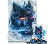 Rompecabezas de 1000 Piezas para Adolescentes El Lobo de Aurora,Corte Suave,Juego de lógica,Tiempo de Juego Relajante,Regalo de cumpleaños para Aficionados (50x75cm)