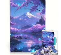 Rompecabezas de 1000 Piezas para Adolescentes El Monte Fuji, un Juego mágico e Imposible, Ideal para la interacción Entre Padres e Hijos, cumpleaños 38x26cm