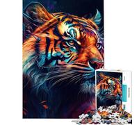 Rompecabezas de 1000 Piezas para Adolescentes El Poderoso Tigre Rompecabezas para Adultos Juegos Divertidos de análisis y lógica cumpleaños (tamaño 38x52cm)