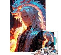 Rompecabezas de 1000 Piezas para Adolescentes El Príncipe Dragón Rompecabezas para Adultos Juego Familiar Carrera de Velocidad cumpleaños (Tamaño 38x52cm)
