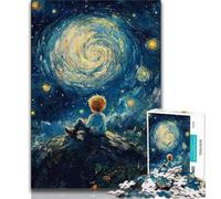 Rompecabezas de 1000 Piezas para Adolescentes: El Principito del Cielo Nocturno Decoración artística de Pared y Regalo de cumpleaños para Amigos y Oficina (75x50cm)