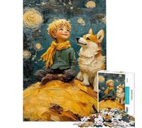Rompecabezas de 1000 Piezas para Adolescentes El Principito y el Corgi Rompecabezas para Adultos Juegos Divertidos para Toda la Familia Ideales para Reducir el estrés Regalos (tamaño 38x26cm)
