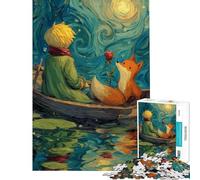 Rompecabezas de 1000 Piezas para Adolescentes El Principito y el Zorro Rompecabezas para Adultos Juego práctico para aliviar el estrés cumpleaños y Ocasiones Especiales (50x75cm)