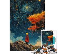 Rompecabezas de 1000 Piezas para Adolescentes El Principito y la Noche Estrellada Rompecabezas para Adultos Juegos Divertidos de análisis y lógica cumpleaños (tamaño 38x26cm)