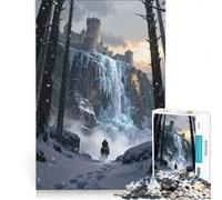 Rompecabezas de 1000 Piezas para Adolescentes El Regreso del Jinete del Castillo de Invierno Juego de ingenio decoración Cada Pieza es única 50x75cm