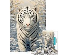 Rompecabezas de 1000 Piezas para Adolescentes El reinado del Tigre Blanco Rompecabezas para Adultos Juego de ingenio Divertido humorístico difícil y desafiante (tamaño 38x26cm)