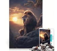 Rompecabezas de 1000 Piezas para Adolescentes El Rey León al Atardecer Juego Educativo Actividades Divertidas para Hacer en casa fortalece el Amor Entre Parejas 38x26cm
