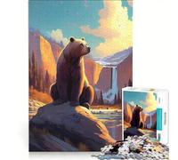 Rompecabezas de 1000 Piezas para Adolescentes: El Rey Oso Salvaje, Juego Educativo, Regalo de cumpleaños, Toda la Familia 50x75cm