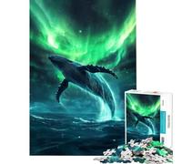 Rompecabezas de 1000 Piezas para Adolescentes El Salto Celestial de la Ballena Rompecabezas para Adultos Juego Familiar para Mejorar la Memoria Toda la Familia (tamaño 50x75cm)