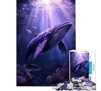 Rompecabezas de 1000 Piezas para Adolescentes El sueño Submarino de la Ballena Rompecabezas para Adultos Juego de ingenio El Montaje de Patrones Ayuda a ejercitar el Cerebro (Tamaño 38x26cm)