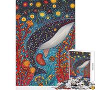 Rompecabezas de 1000 Piezas para Adolescentes El sueño Submarino de una Ballena Rompecabezas para Adultos Juegos Divertidos para aliviar el estrés cumpleaños y Navidad (38x26cm)