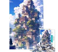 Rompecabezas de 1000 Piezas para Adolescentes El Templo en el Cielo Juego práctico y Educativo Regalo Ideal para Mujeres y Hombres Decoración del hogar (tamaño 50x75cm)