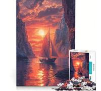 Rompecabezas de 1000 Piezas para Adolescentes El último Barco Juegos Familiares Mejora la Memoria con póster y Hoja de Preguntas a Juego 38x26cm