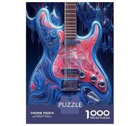 Rompecabezas De 1000 Piezas para Adolescentes Electric Guitar Abstract Art Rompecabezas para Adultos Juguetes De Bricolaje Desafío Difícil Cumpleaños 52x38cm/1000pcs