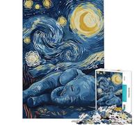 Rompecabezas de 1000 Piezas para Adolescentes Elefante bajo un Cielo Estrellado Ayuda a ejercitar el Cerebro Regalo de cumpleaños Juguete Decorativo para Pared para Mayores de 14 años (38x26cm)