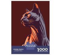 Rompecabezas De 1000 Piezas para Adolescentes Elegant Cat Portrait Rompecabezas para Adultos Juegos Relajantes Ensamblaje De Patrones Regalos De Cumpleaños Y Únicos 38x26cm/1000pcs