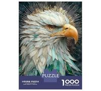 Rompecabezas De 1000 Piezas para Adolescentes Elegant Eagle Portrait with Golden Accents Rompecabezas Juegos Relajantes Regalos para Mujeres Cumpleaños 70x50cm/1000pcs
