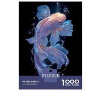 Rompecabezas De 1000 Piezas para Adolescentes Elegant Goldfish in Water with Bubbles Rompecabezas para Adultos Juegos De Relajación Desafío Difícil Desafío Educativo 70x50cm/1000pcs