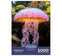 Rompecabezas De 1000 Piezas para Adolescentes Elegant Jellyfish in Ocean Depths Rompecabezas para Adultos Juego De Ingenio Decoración Ayuda A Ejercitar El Cerebro 38x26cm/1000pcs