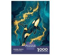 Rompecabezas De 1000 Piezas para Adolescentes Elegant Orca Whale Art Rompecabezas para Adolescentes Juguetes Antiestrés Difícil Gran Regalo para Jugar 70x50cm/1000pcs