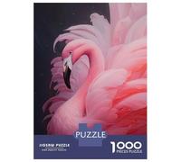 Rompecabezas De 1000 Piezas para Adolescentes Elegant Pink Flamingo Rompecabezas para Adultos Juegos De Relajación Desafío Difícil Desafío Educativo 38x26cm/1000pcs