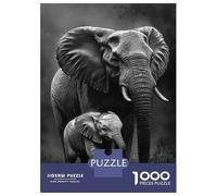 Rompecabezas De 1000 Piezas para Adolescentes Elephant Family Portrait Rompecabezas para Adultos Juego Práctico Decoración del Hogar Cumpleaños Y Navidad 38x26cm/1000pcs