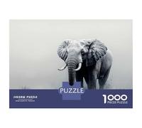 Rompecabezas De 1000 Piezas para Adolescentes Elephant in Monochrome Rompecabezas para Adolescentes Juegos Relajantes para La Diversión Familiar Juego Desafiante Regalos 38x26cm/1000pcs