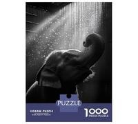 Rompecabezas De 1000 Piezas para Adolescentes Elephant Showering in Black and White Rompecabezas para Adultos Juguetes Antiestrés Difícil Difícil Desafiante De Completar 52x38cm/1000pcs
