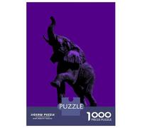 Rompecabezas De 1000 Piezas Para Adolescentes Elephant Silhouette - Majestic Strength on Purple Rompecabezas Para Adolescentes Juego De Ingenio Mejora La Memoria Diversión En Casa Actividades, 52x38cm