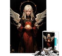 Rompecabezas de 1000 Piezas para Adolescentes Elfo angelical con orbe Juego Educativo de desafío Juguete Educativo para la diversión Familiar Gran Regalo (Tamaño 38x26cm)
