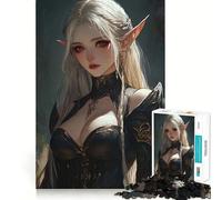 Rompecabezas de 1000 Piezas para Adolescentes Elfo de Sangre,Vampiro,Ghoul,Arte de Bordes precisos,Juego de lógica,diversión Tranquila,Regalo artístico de Navidad 38x52cm