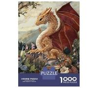 Rompecabezas De 1000 Piezas para Adolescentes Embroidered Dragon in Garden Rompecabezas para Adolescentes Juguetes Antiestrés Difícil Gran Regalo para Jugar 38x26cm/1000pcs