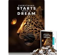 Rompecabezas de 1000 Piezas para Adolescentes Empieza con un sueño 1000 Piezas Juegos educativos decoración del hogar colección de Artistas Bellas Artes (38x26cm)