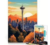 Rompecabezas de 1000 Piezas para Adolescentes en Seattle, Washington Juguete de lógica sólida, diversión Tranquila, Corte de precisión, Regalo increíble (50x75cm)