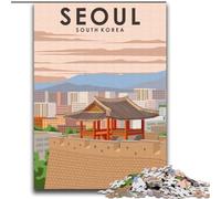 Rompecabezas de 1000 Piezas para Adolescentes en Seúl, Corea del Sur Desafío difícil para aliviar el estrés Regalos de Amigo Secreto para Mayores de 14 años 75x100cm