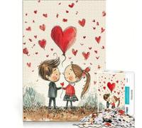 Rompecabezas de 1000 Piezas para Adolescentes, Enamórate de San Valentín, Juego Educativo, dificultad Alta, Regalo de cumpleaños, Regalos de Viaje 38x52cm