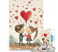 Rompecabezas de 1000 Piezas para Adolescentes, Enamórate de San Valentín, Juego práctico, desafío difícil, colección de Artistas, Bellas Artes 50x75cm