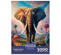 Rompecabezas De 1000 Piezas para Adolescentes Enchanted Elephant Rompecabezas para Adultos Juego Práctico Regalo De Cumpleaños Regalos De Cumpleaños Únicos 38x26cm/1000pcs