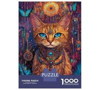 Rompecabezas De 1000 Piezas para Adolescentes Enchanted Feline Majesty -1 Rompecabezas para Adultos Juegos Relajantes Ensamblaje De Patrones Regalos De Cumpleaños Y Únicos 52x38cm/1000pcs