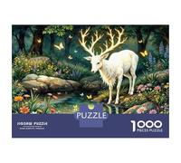 Rompecabezas De 1000 Piezas para Adolescentes Enchanted Forest Scene with Deer Rompecabezas para Adultos Juegos Relajantes Pero Divertidos Y Humorísticos 70x50cm/1000pcs