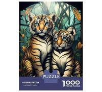 Rompecabezas De 1000 Piezas para Adolescentes Enchanted Forest Tiger Rompecabezas para Adultos Juegos De Relajación Desafío Difícil Desafío Educativo 70x50cm/1000pcs